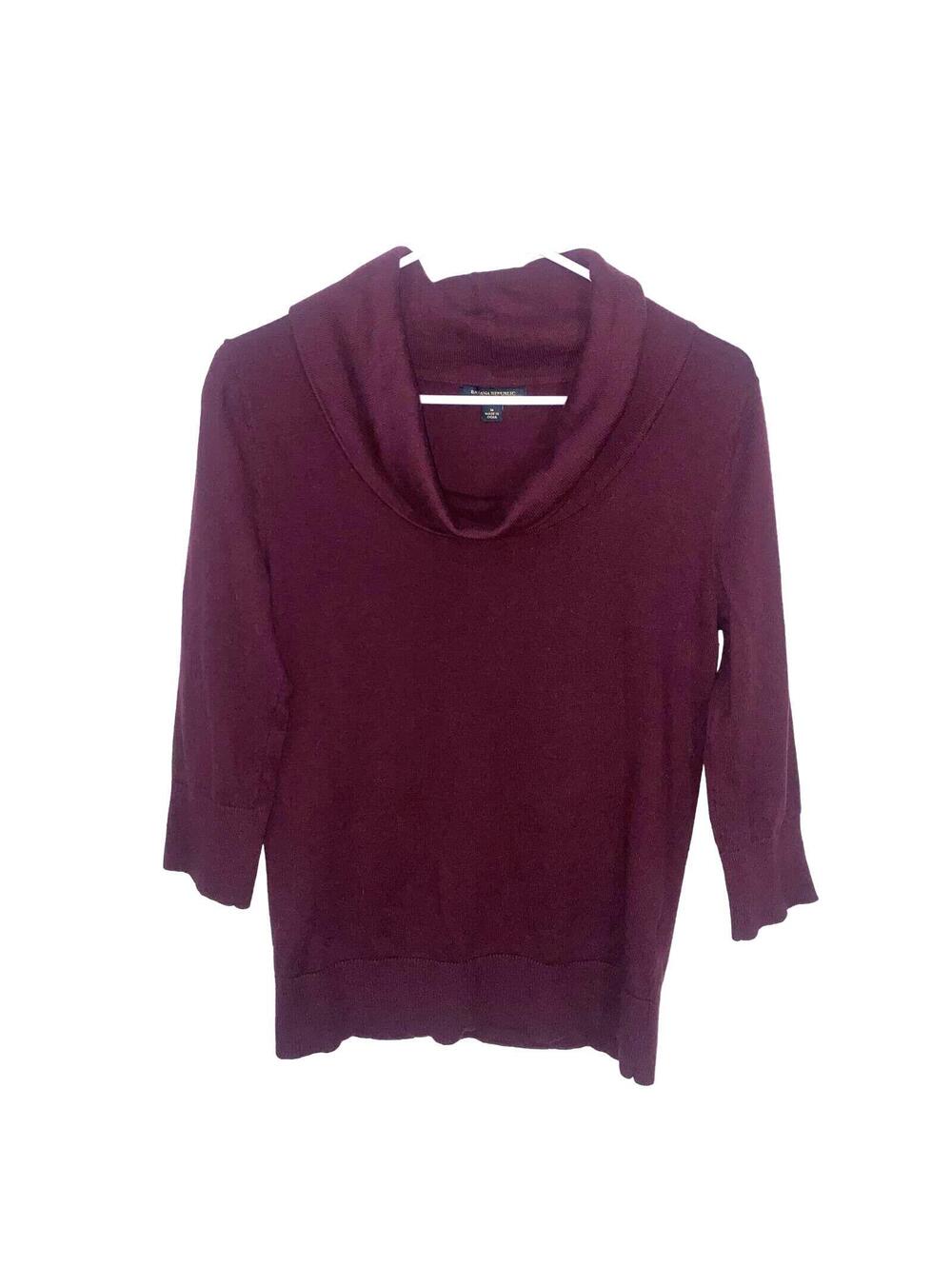 Banana Republic Burgundy Cowl Neck Sweater Medium Soft Girl Cozy Chic Style